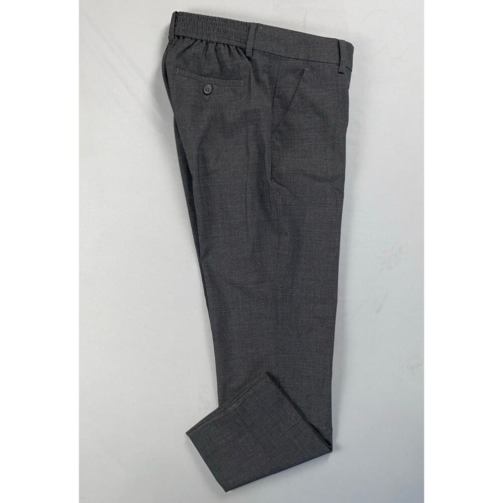 Quince 3D Wool Italian Fabric Stretch Waist Trouser Pants. Gray, Women's 2. EUC!